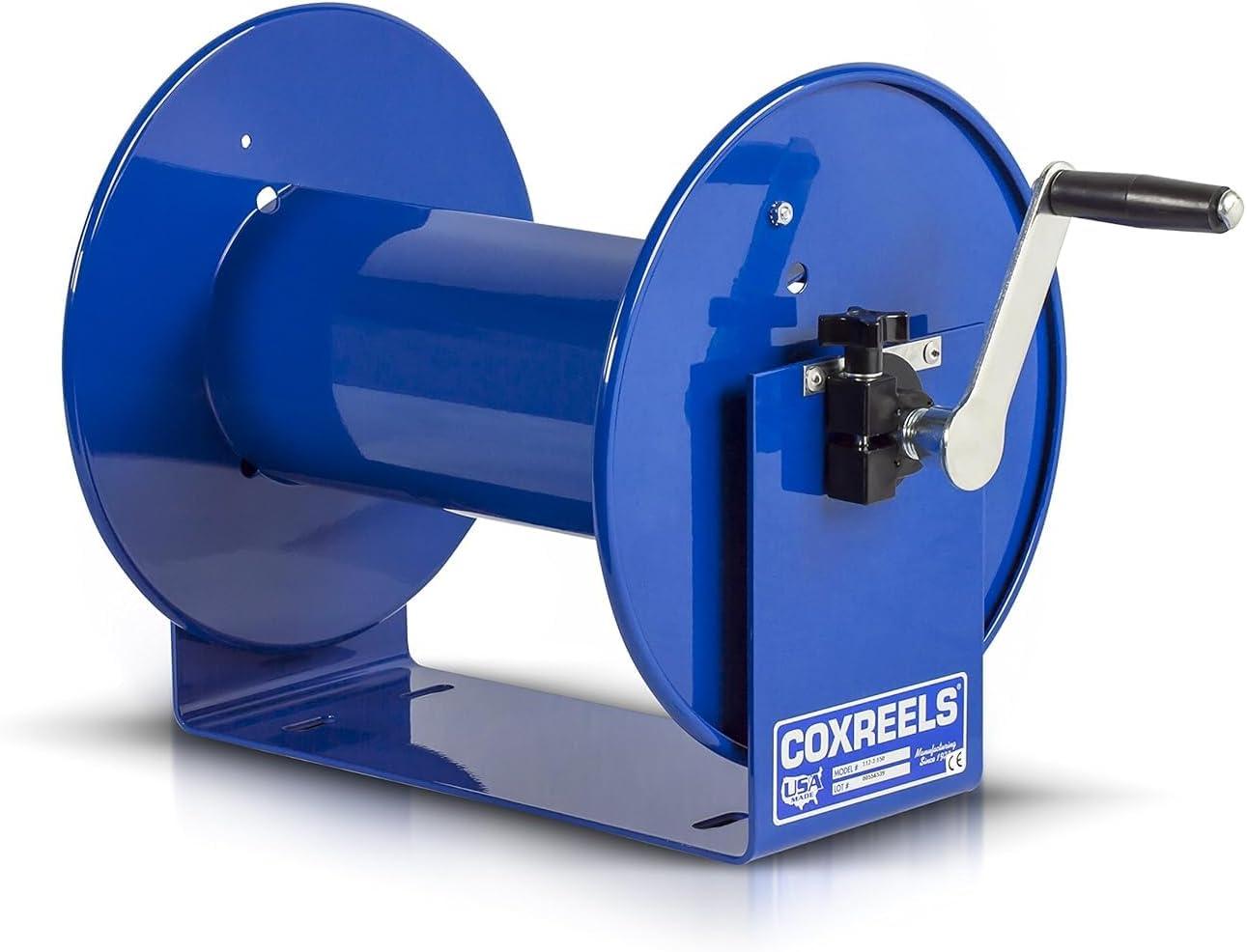 Blue Steel Hand Crank Hose Reel for 3/8'' x 150' Hose