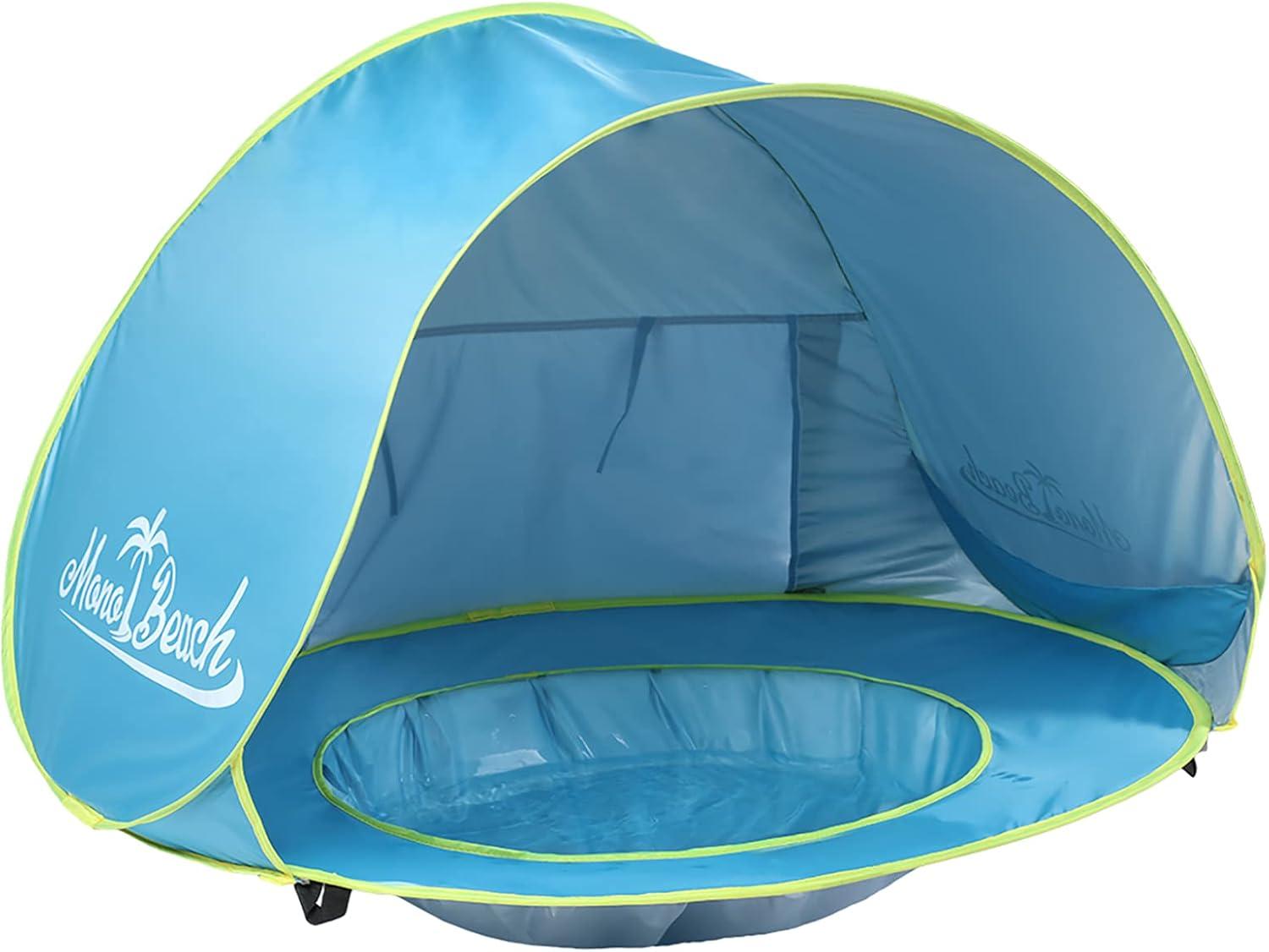 Blue Portable Baby Beach Tent with UV Protection