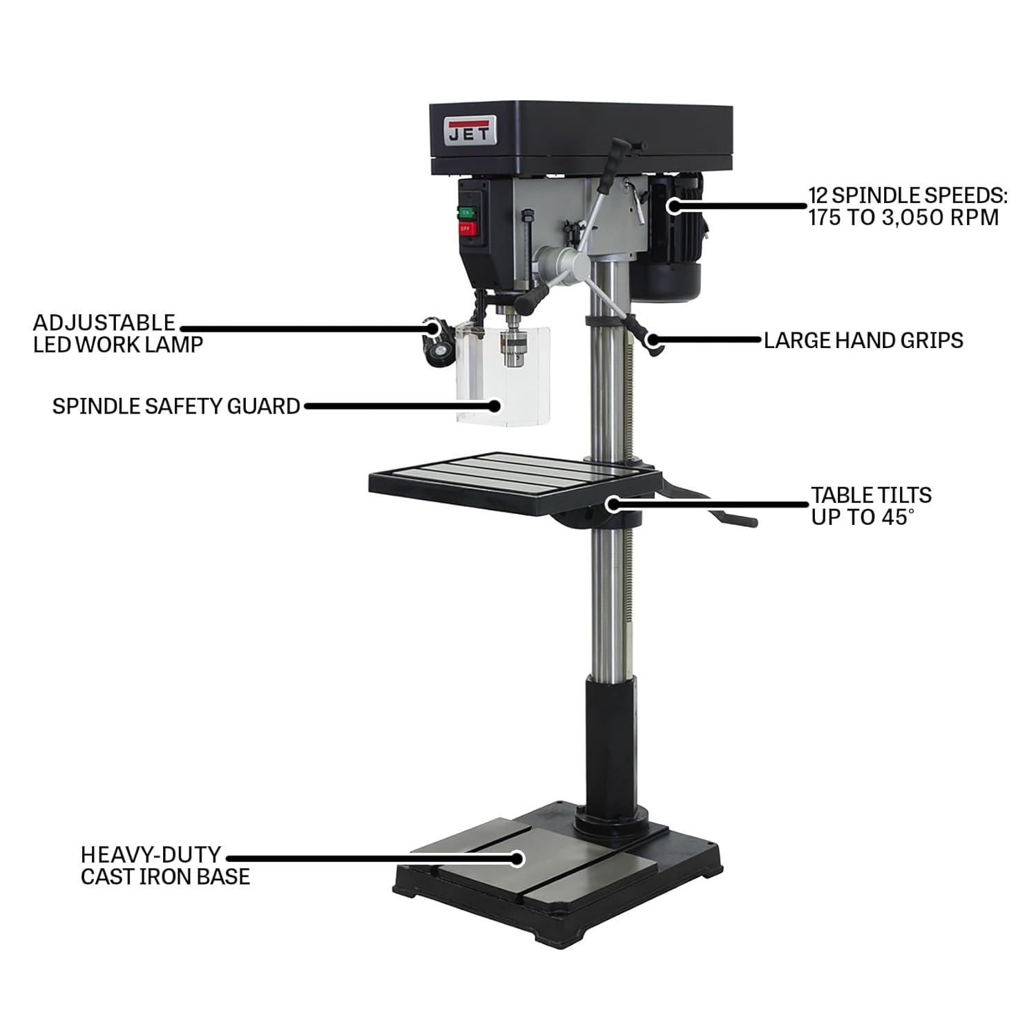 Jet Tools 22" INDUSTRIAL DRILL PRESS