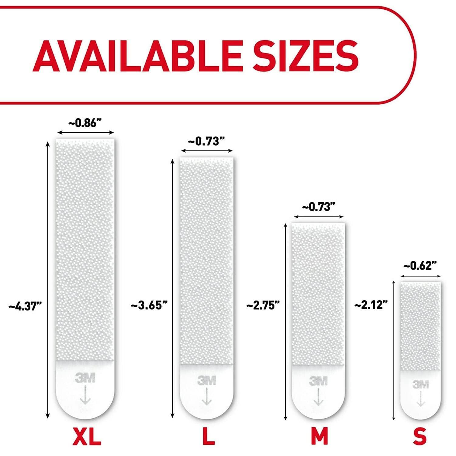 Command 12 Sets of Strips Picture Hanging Strips Value White: Plastic Adhesive Strip for Hanging Pictures Without Nails