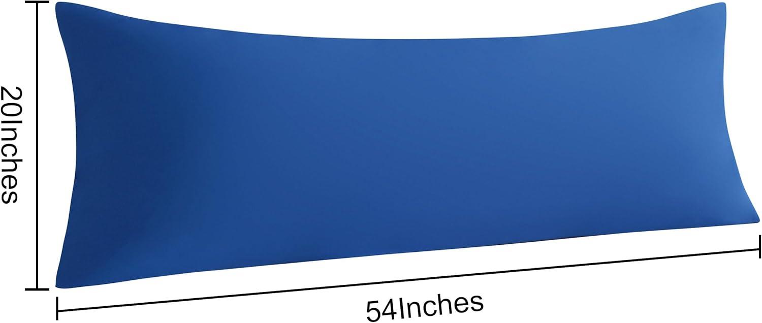 Royal Blue Satin Body Pillowcase Set with Envelope Closure