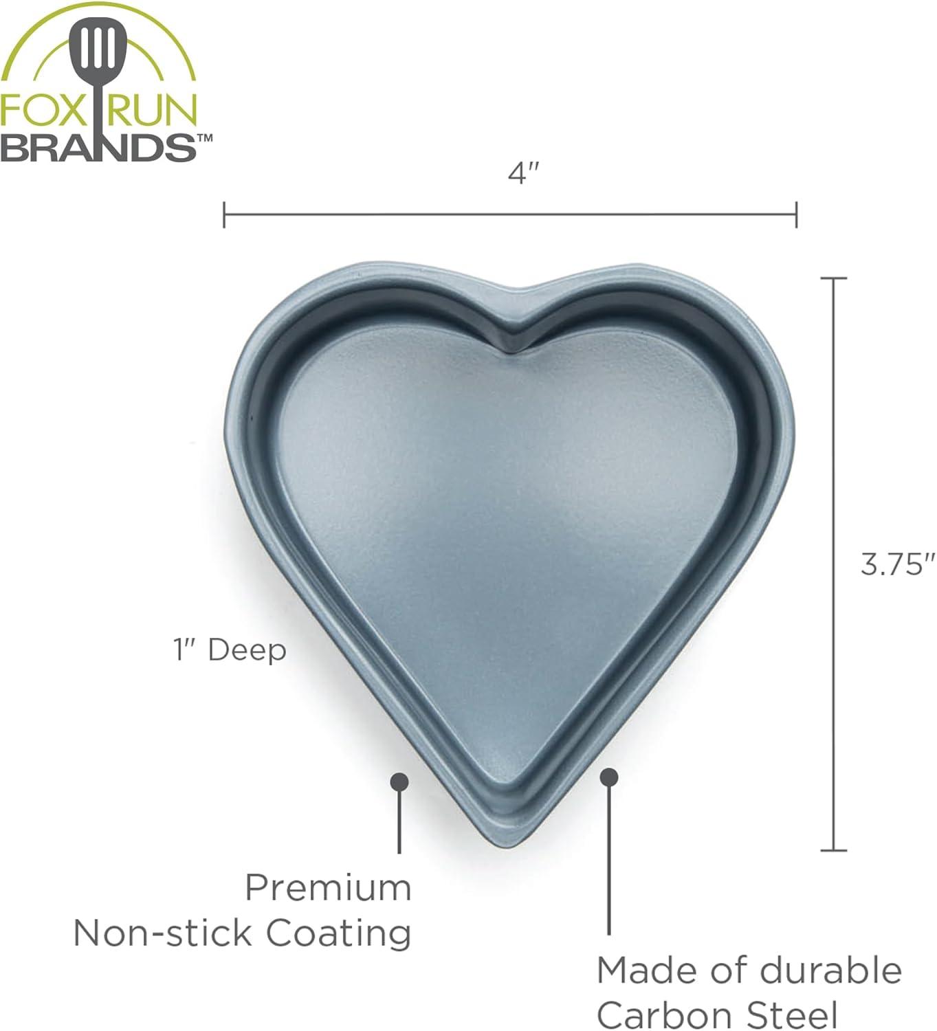 Fox Run 44494 Mini Sartén Corazón, Antiadherente Preferido, 4 Pulgadas