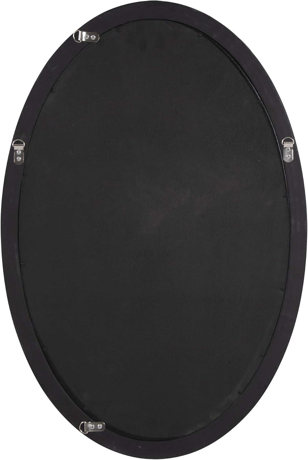 Carlton Traditional Oval Wall Mirror with Gold Leaf Inset, 18x28 Inch