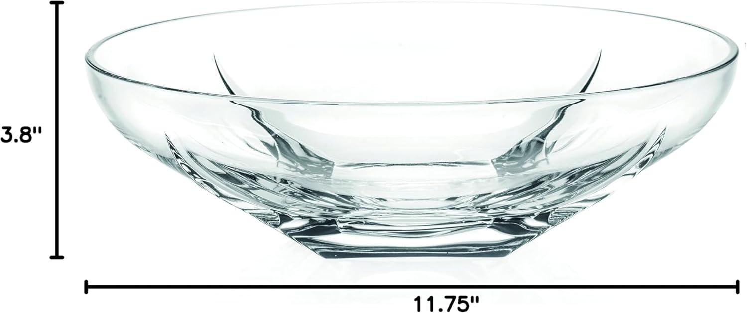 Elegant Clear Glass Decorative Centerpiece Bowl