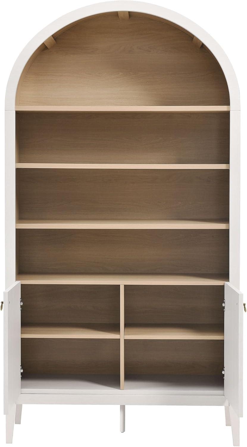 Modway Nolan 74" Tall Arched Storage Display Cabinet Bookshelf