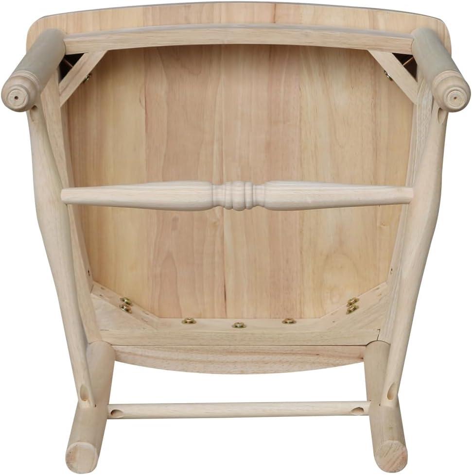 International Concepts Set Of 2 Sheafback Chair Unfinished: Hardwood Frame, Farmhouse Style, 225 lbs Capacity