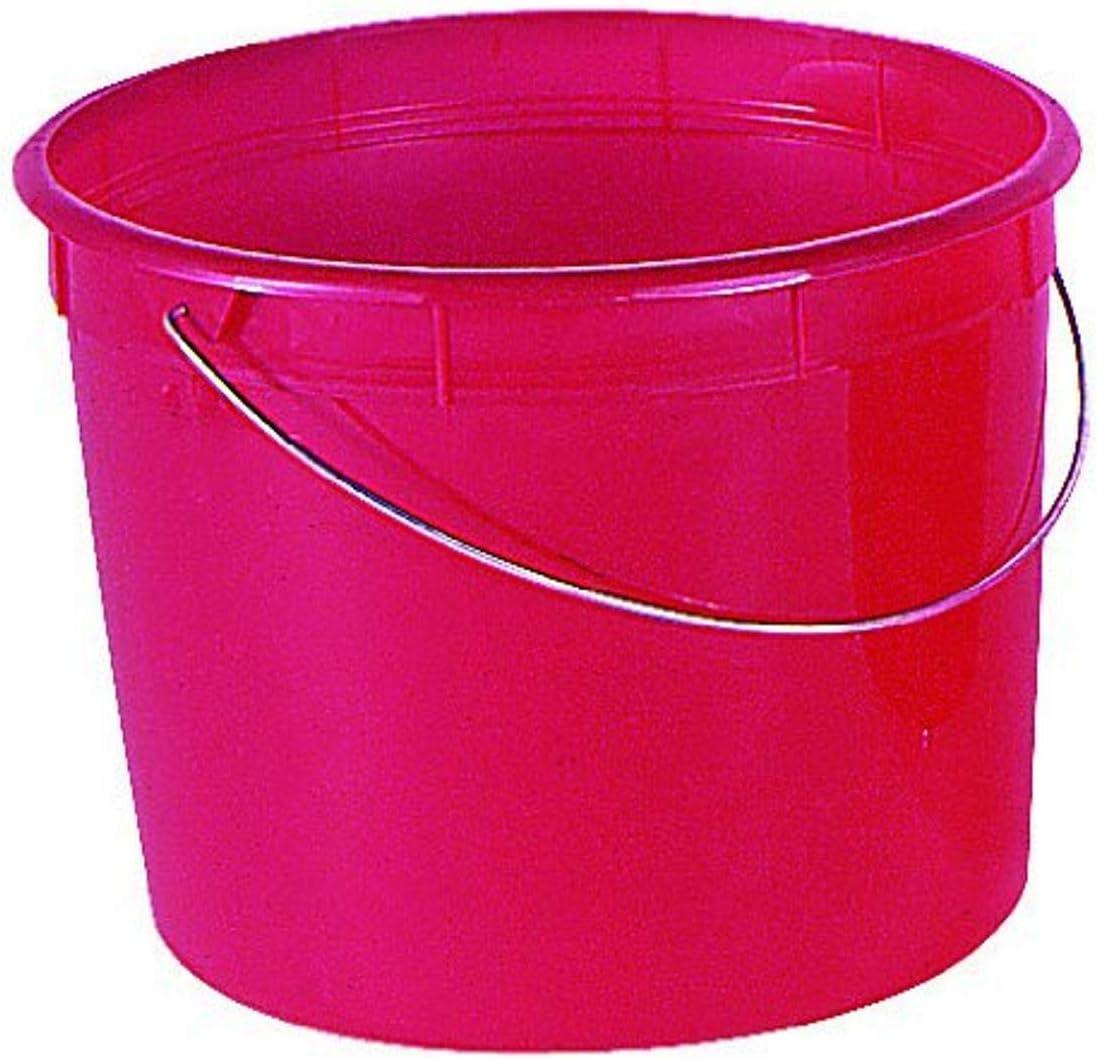 Red 5-Quart HDPE Paint Mixing Pail with Wire Handle