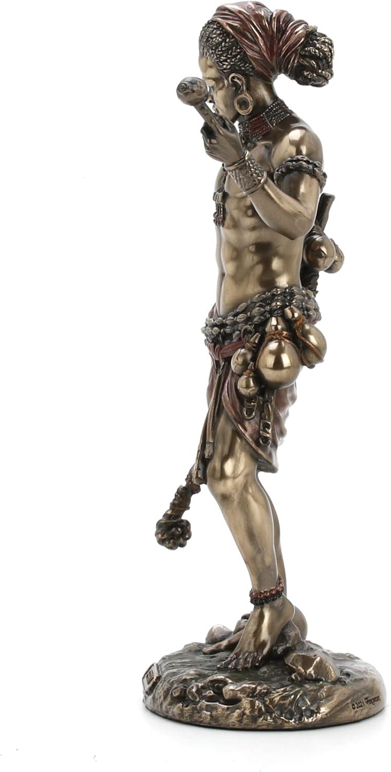 Veronese Design 8.5" Eshu The Divine Trickster God of The Yoruba Cold Cast Resin Antique Bronze Finish Statue