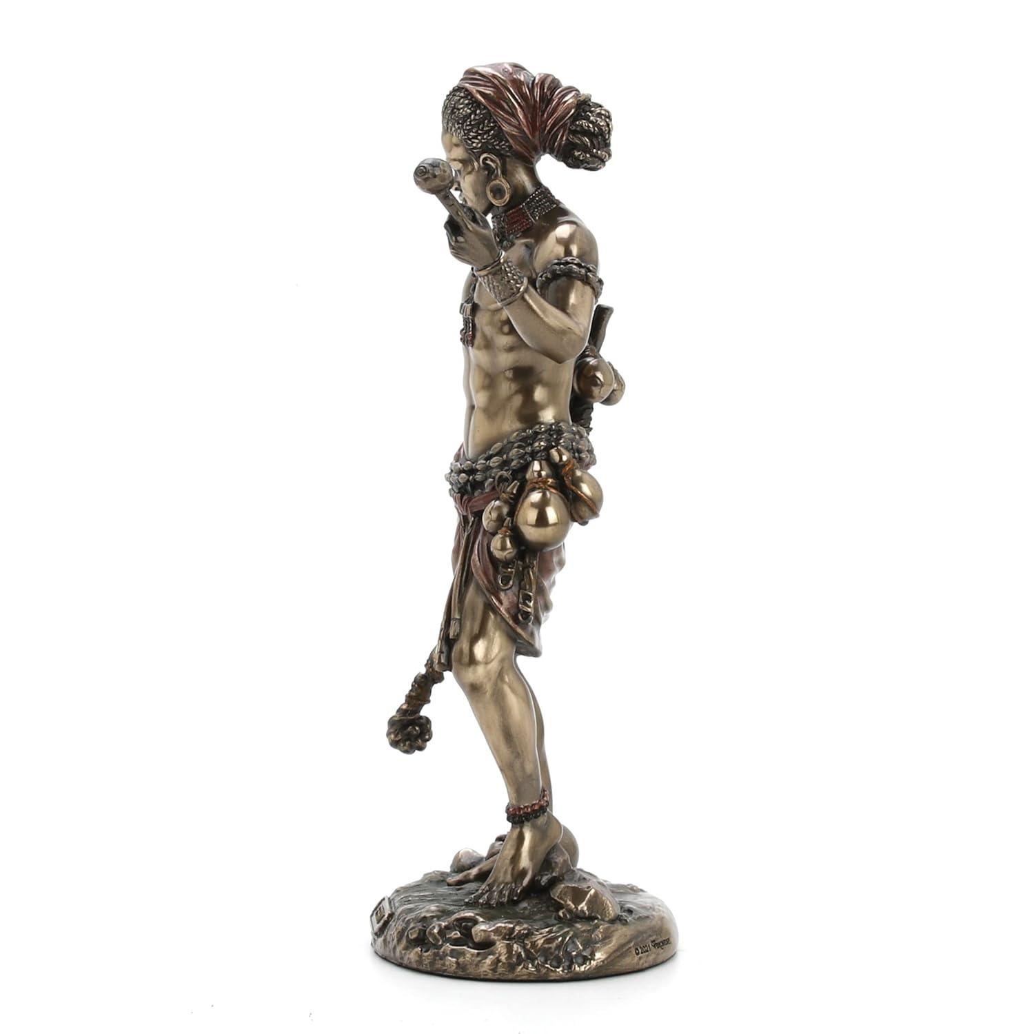 Veronese Design 8.5" Eshu The Divine Trickster God of The Yoruba Cold Cast Resin Antique Bronze Finish Statue