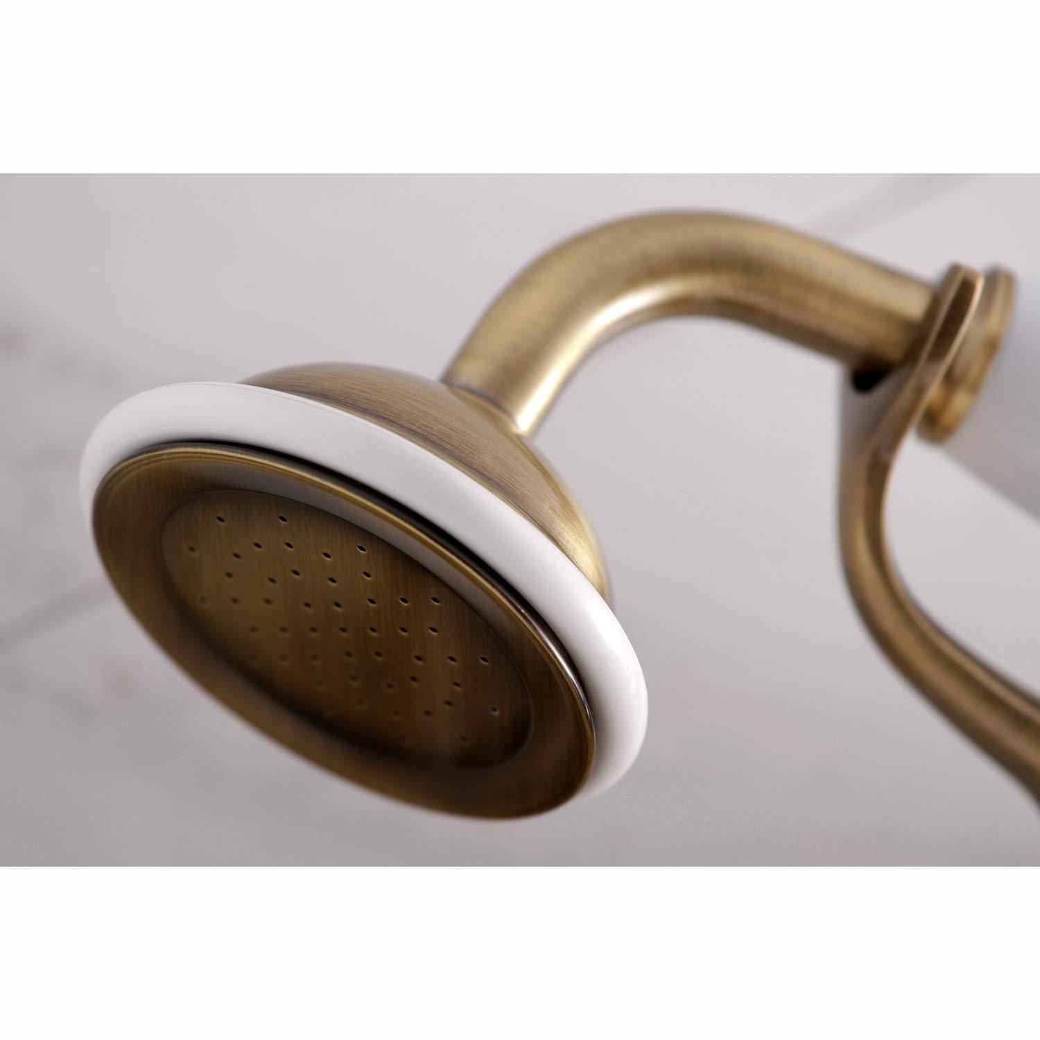 Kingston Brass Kingston Two-Handle 2-Hole Wall Mount Clawfoot Tub Faucet with Hand Shower
