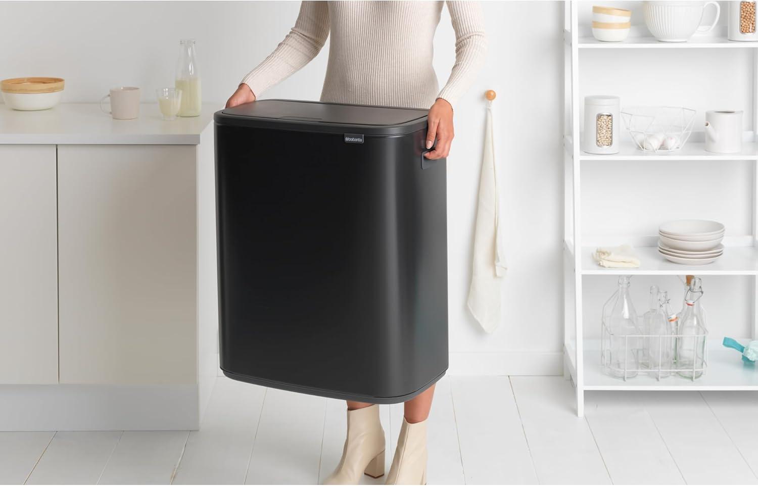 Brabantia Bo Touch Top Trash Can, 16 Gallon