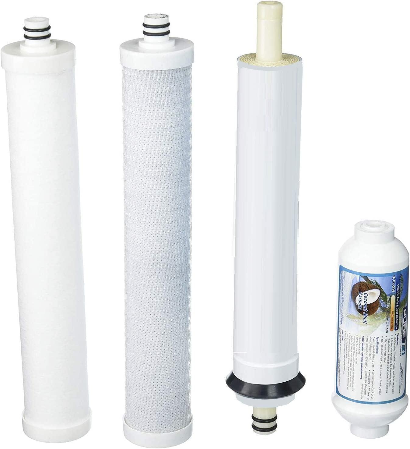 Culligan -30 Reverse Osmosis System Water Filter Replacement Set With Membrane AquaCleer AC30 - Set of 4 | Sold by Exlonjet