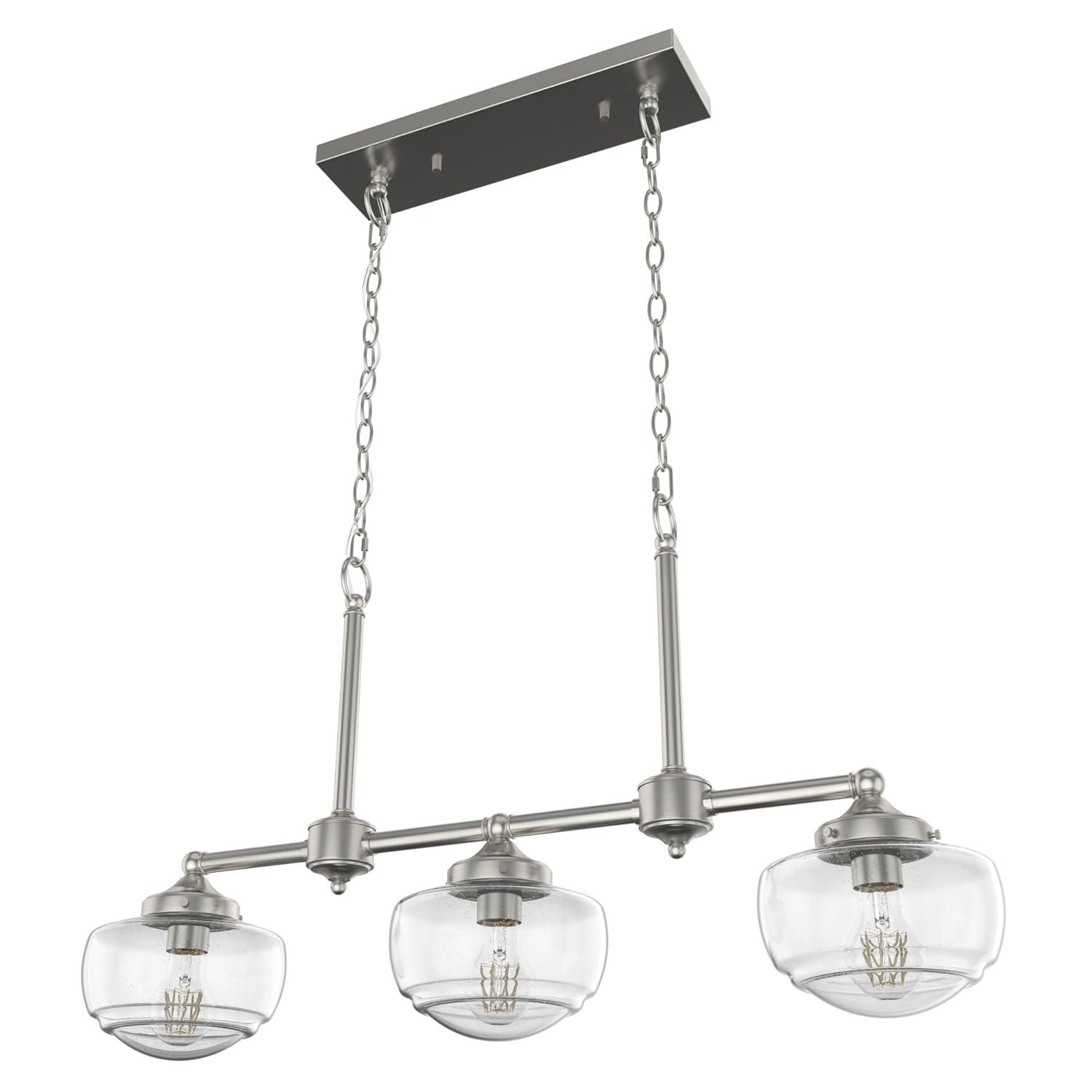 Saddle Creek 3 - Light Kitchen Island Linear Schoolhouse Chandelier