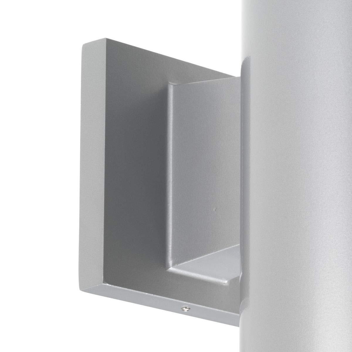 Progress Lighting, Cylinders Collection, 2-Light Wall Light, Metallic Gray, Aluminum, Antique Bronze Shade