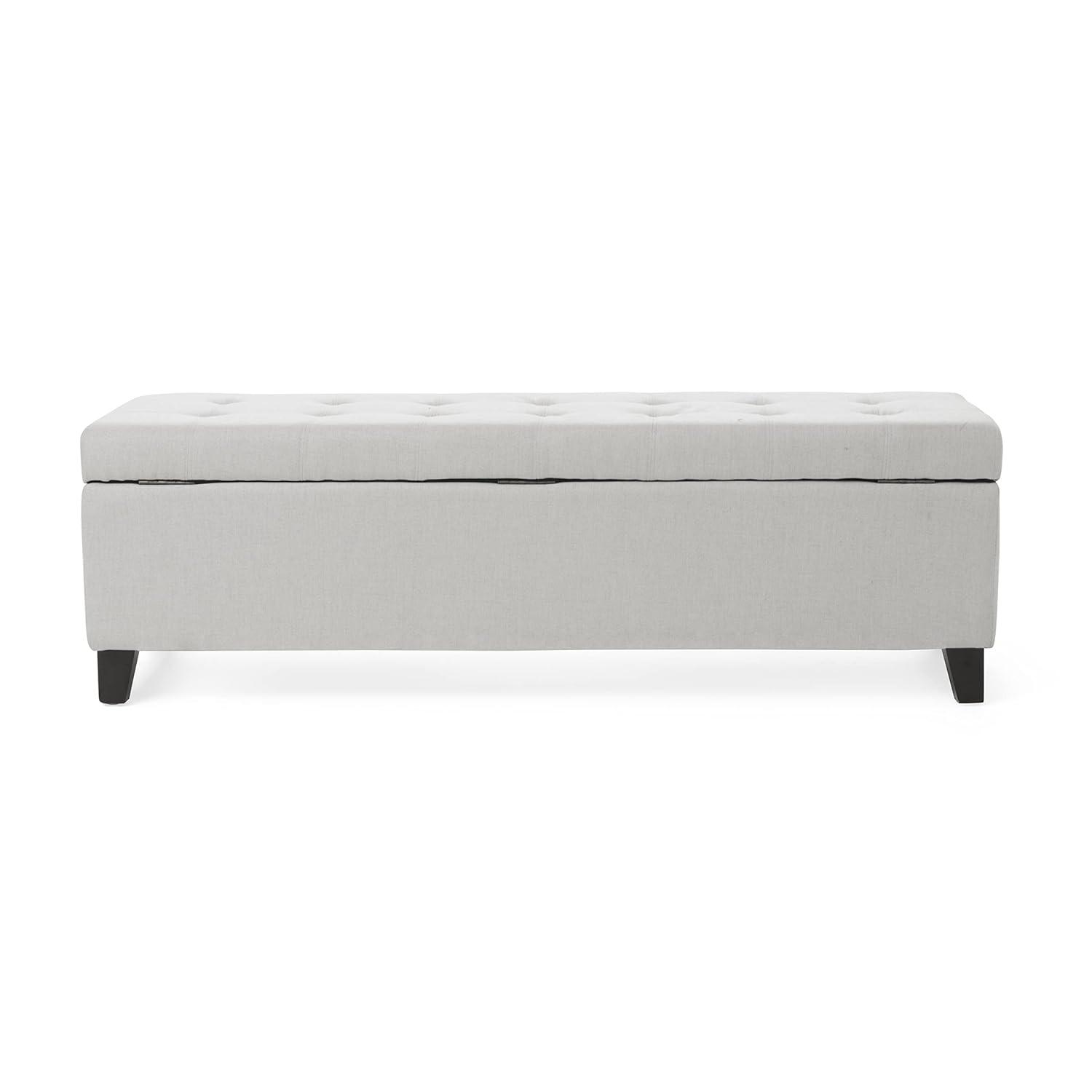 Mission Storage Ottoman - Light Gray - Christopher Knight Home