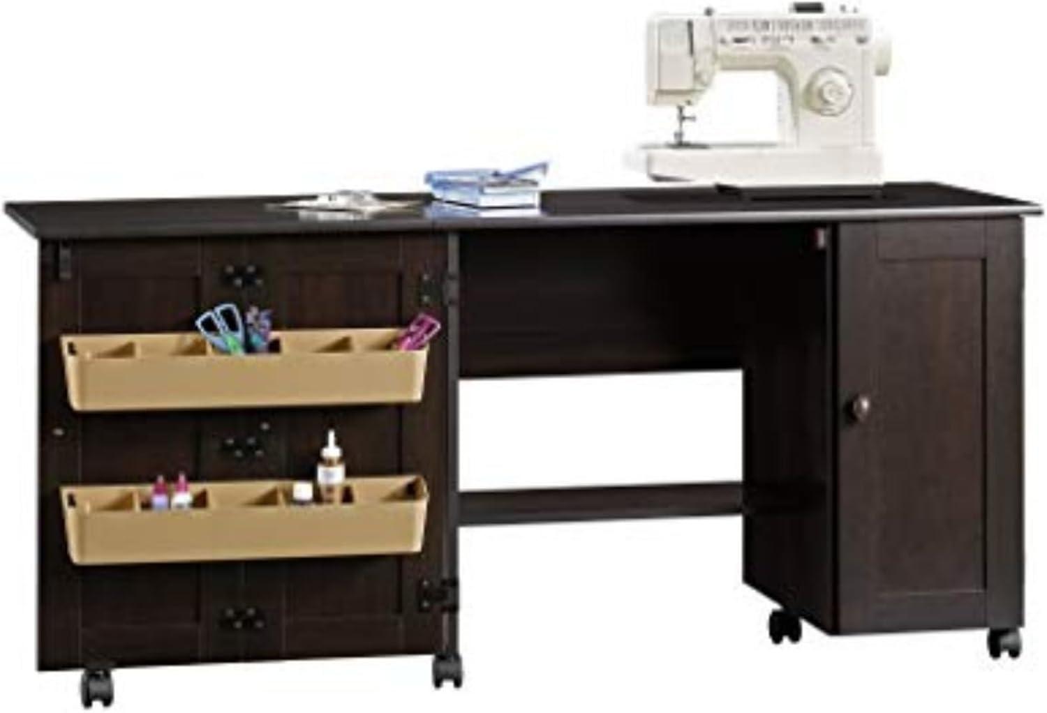Sauder Sewing/Craft Cart, Cinnamon Cherry Finish