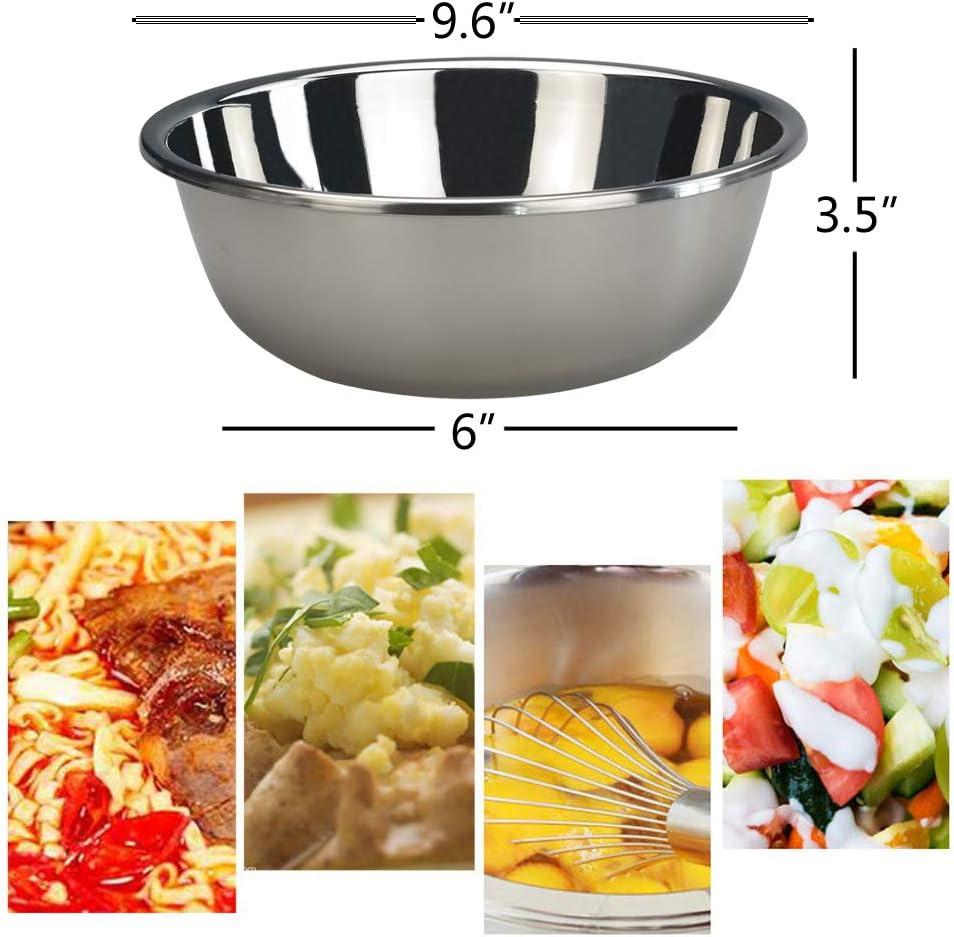 4-Pack Stainless Steel Mixing Bowls/Metal Prep Bowls, Salad Serving Bowl Set