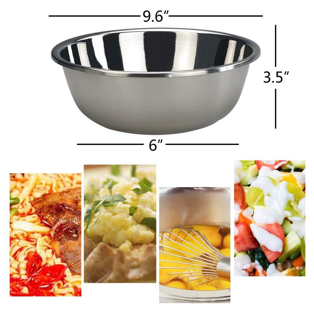 4-Pack Stainless Steel Mixing Bowls/Metal Prep Bowls, Salad Serving Bowl Set