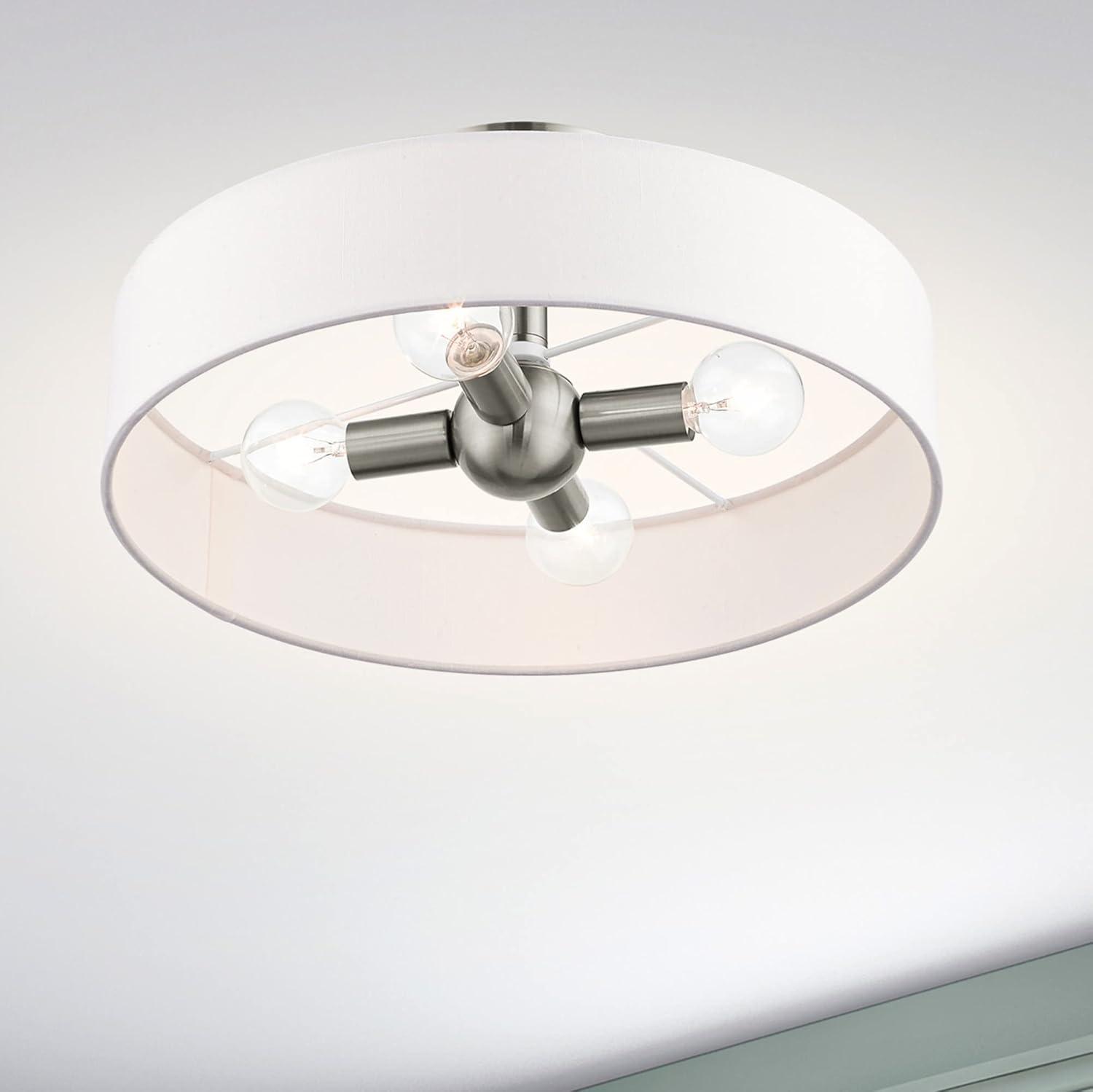 Livex Lighting Venlo 4 - Light Semi-Flush Mount in  Brushed Nickel