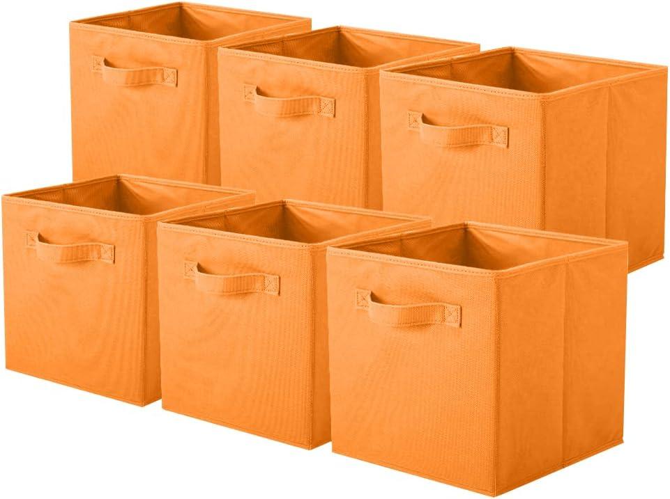 Sorbus 11 Inch Cube Storage Organizer Bins - 6 Pack