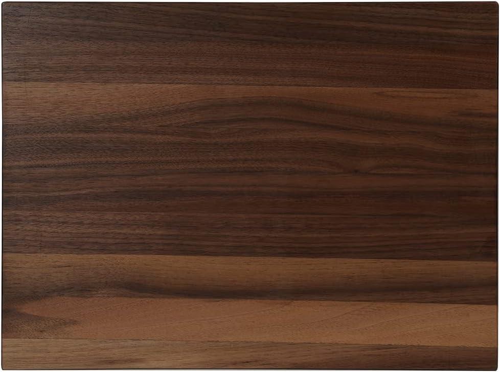 CONSDAN Black Walnut Butcher Block Cutting Board with Invisible Inner Handles, USA Grown Hardwood, 1-1/2" Thick, 16" L x 12" W