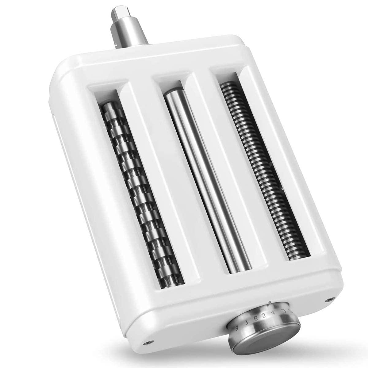 Pasta Maker Attachment for Kitchenaid/Cuisinart Stand Mixers, 3 in 1 Noodle Maker Pasta Roller Fettuccine Spaghetti Cutter and Cleaning Brush, Kitchen aid Accessories- Pasta Roller and Cutter Set C35