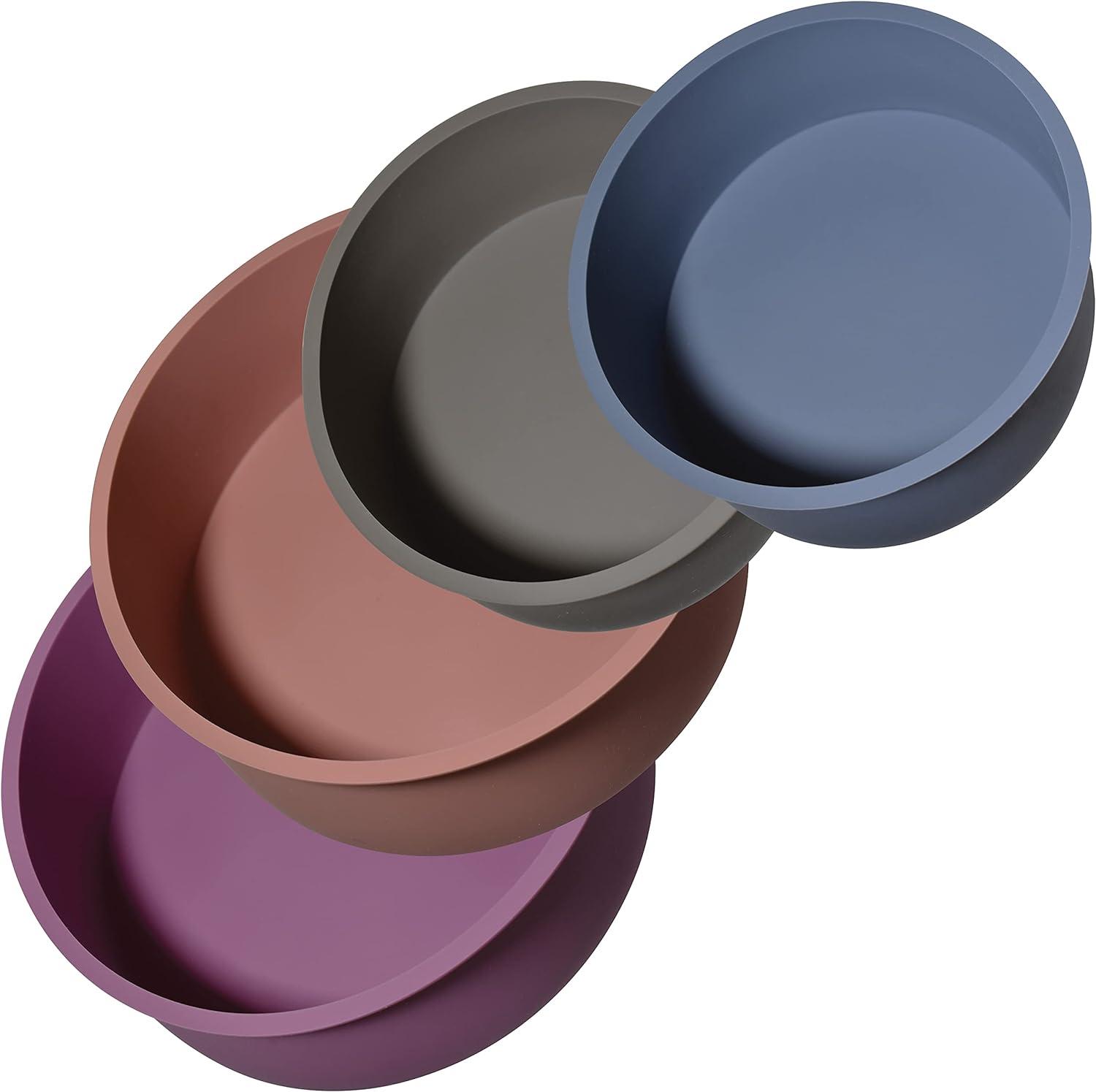 Round Silicone Non-Stick Cake Pans Set, 6" and 8"