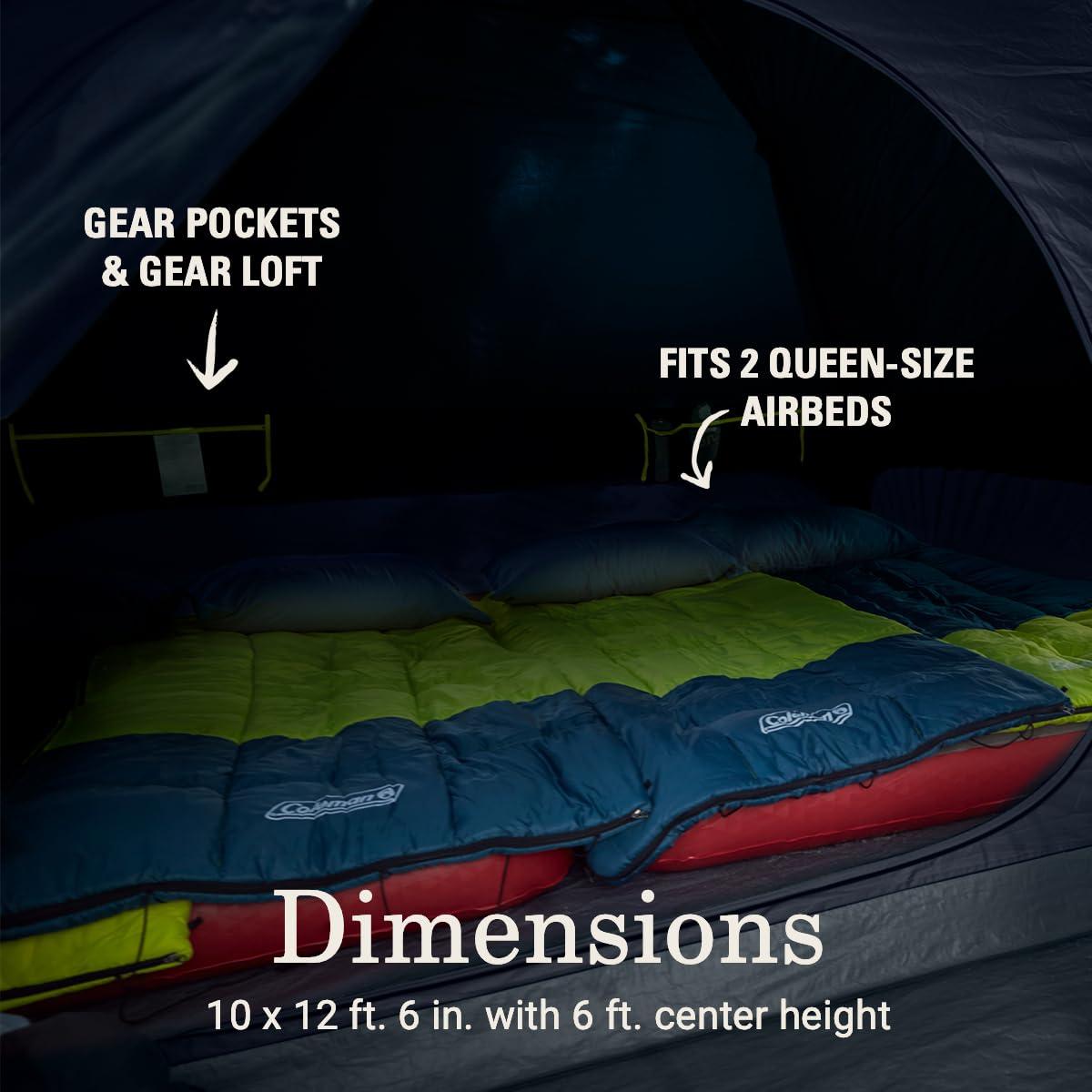 Coleman Skydome™ 6-Person Screen Room Camping Tent with Dark Room™ Technology