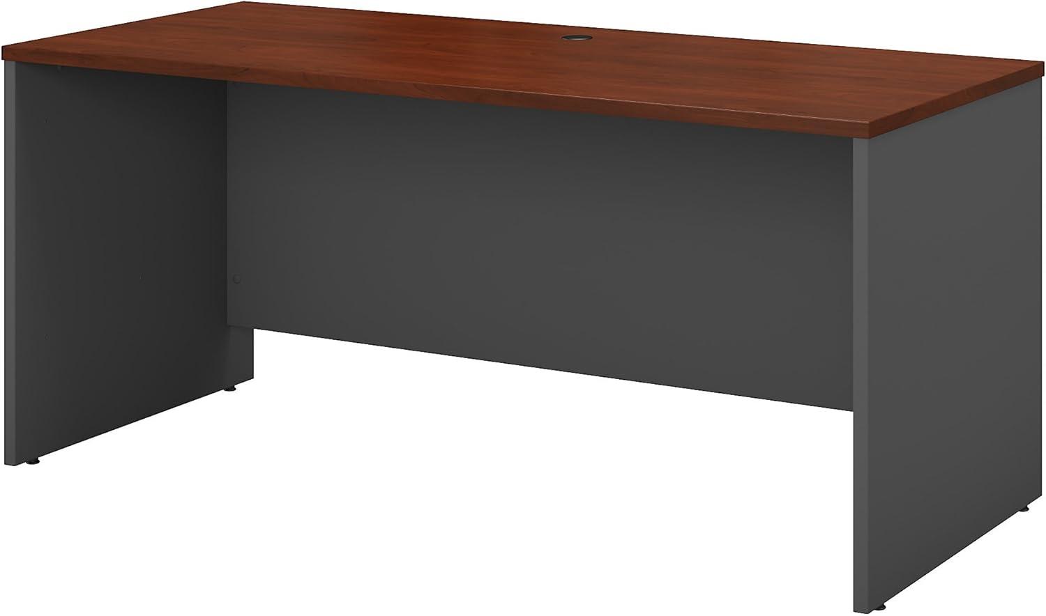 Hansen Cherry 60W Credenza Desk with Drawer and Filing Cabinet