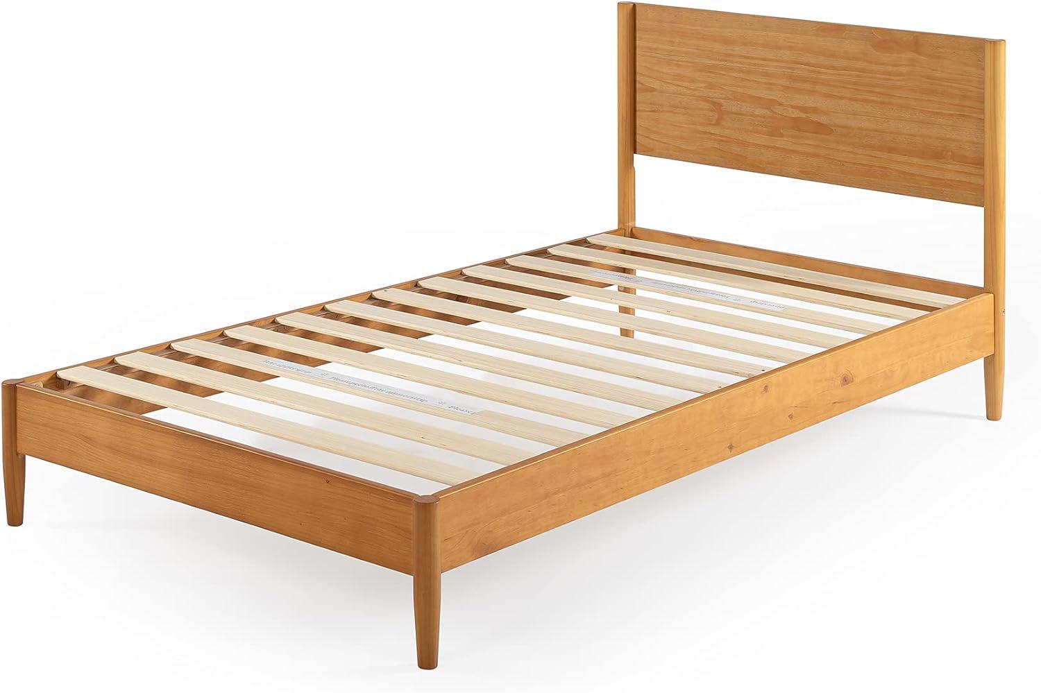 Zinus Allen 35" Mid Century Wood Platform Bed Frame, Twin