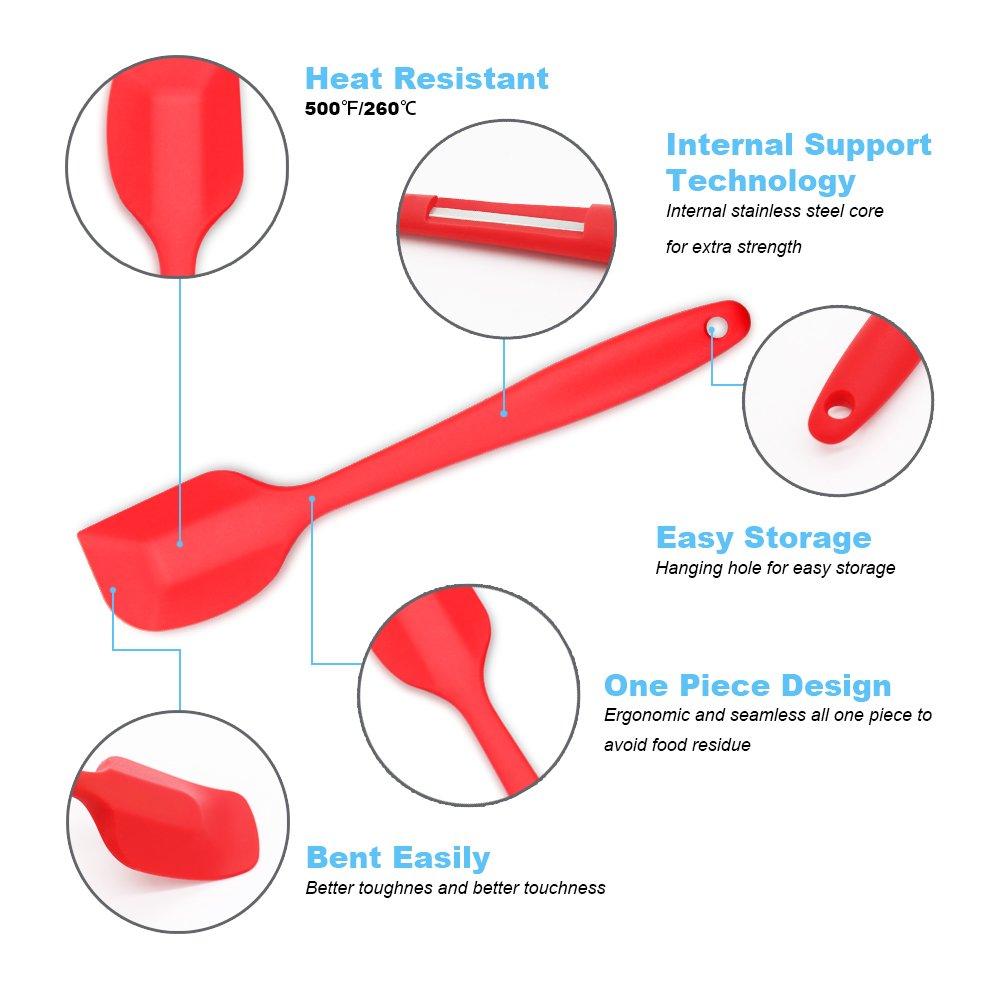 Multicolor Silicone 4-Piece Heat-Resistant Spatula Set