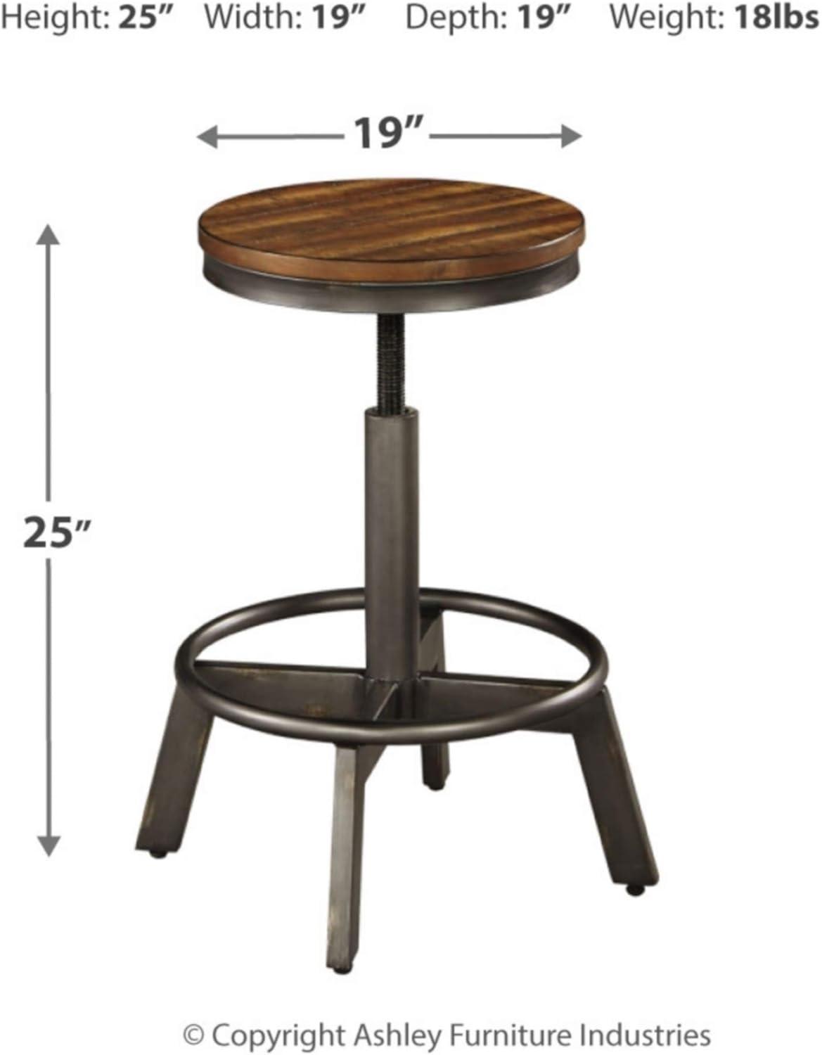 Janilah Adjustable Height Counter Stool with Metal Frame