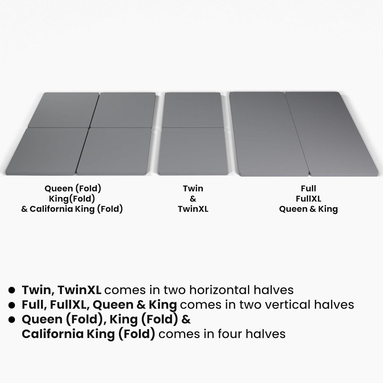 Twin Gray Split Wood Bunkie Board for Mattress Support