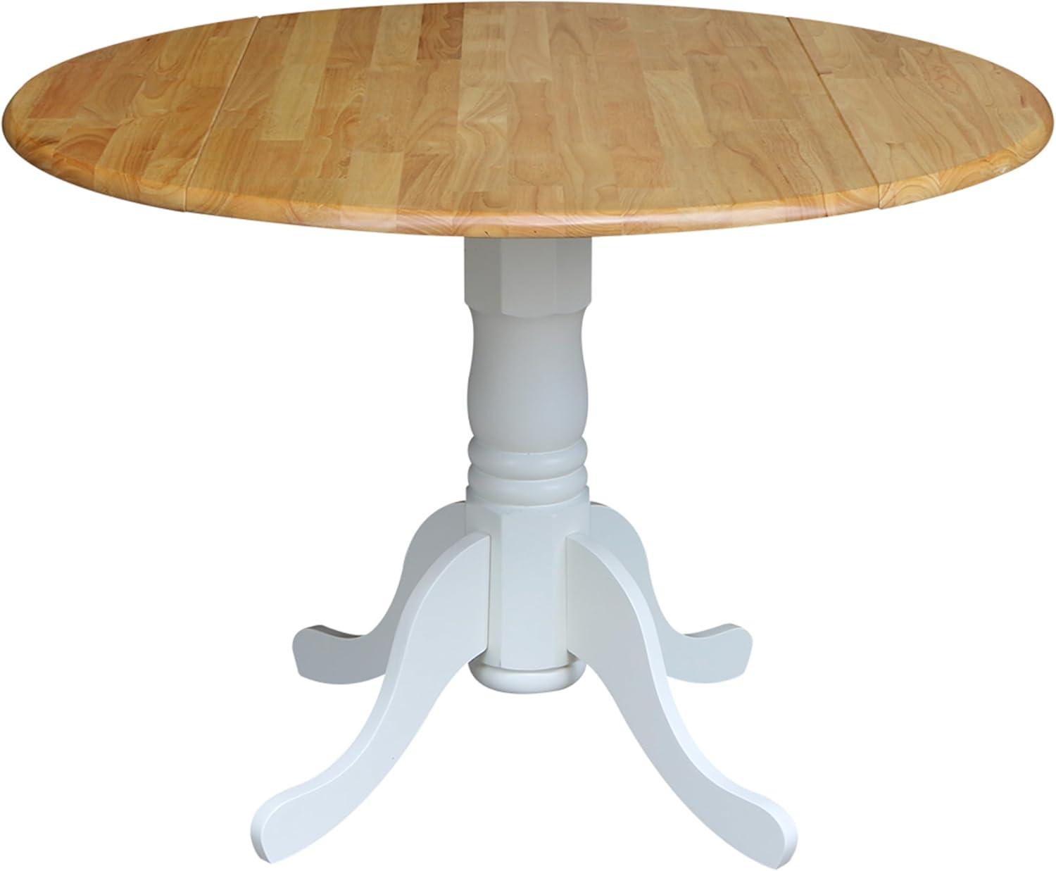 42" Mason Round Dual Drop Leaf Dining Table - International Concepts