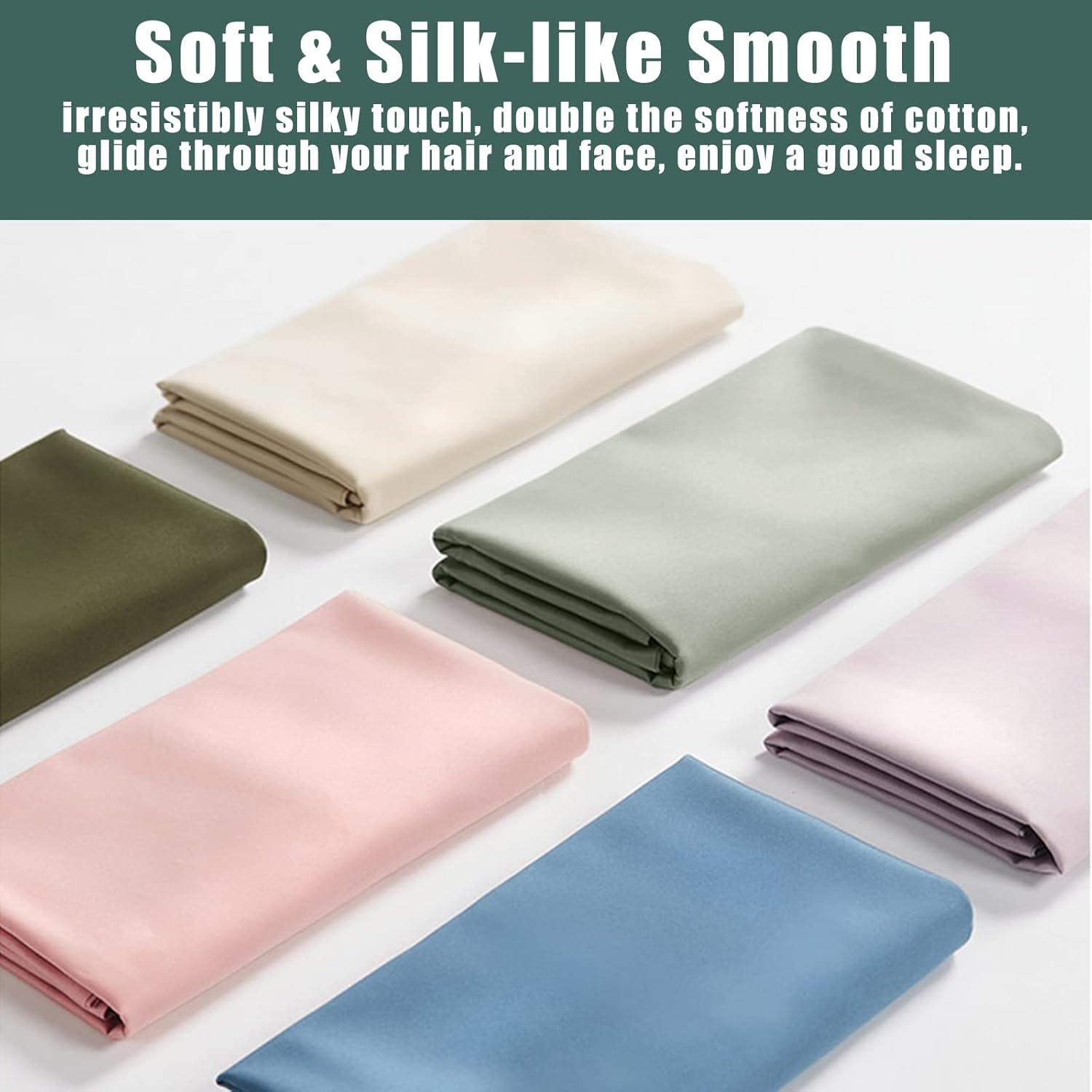 Bedsure Bedsure Pillow Cases Queen Size Set Of 2 - Polyester & Rayon Derived From Bamboo Cooling Pillowcase, Breathable, Soft And Wrinkle-Free Pillow Covers With Envelope Closure, Gifts, 20X30 Inches