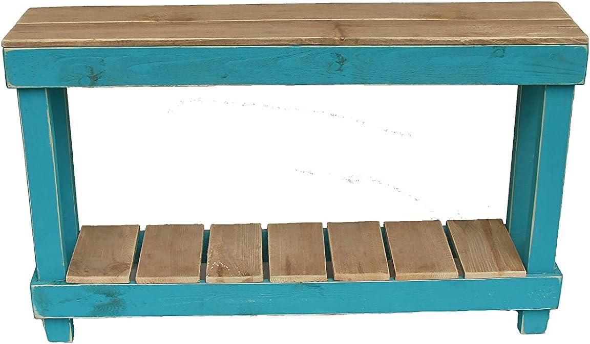 46" Reclaimed Wood Natural Console Table with Storage