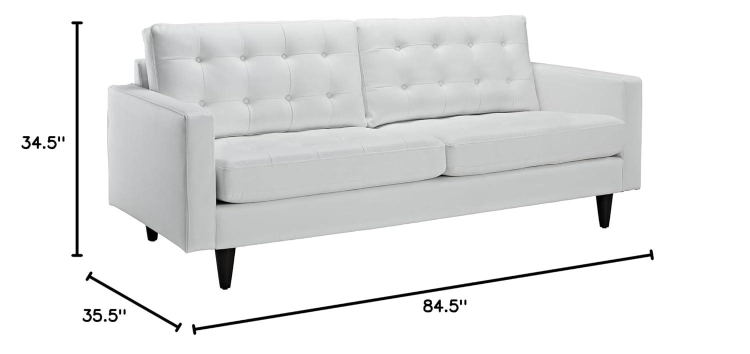 Modway Carson Carrington Eggedal Tufted Bonded Leather Sofa