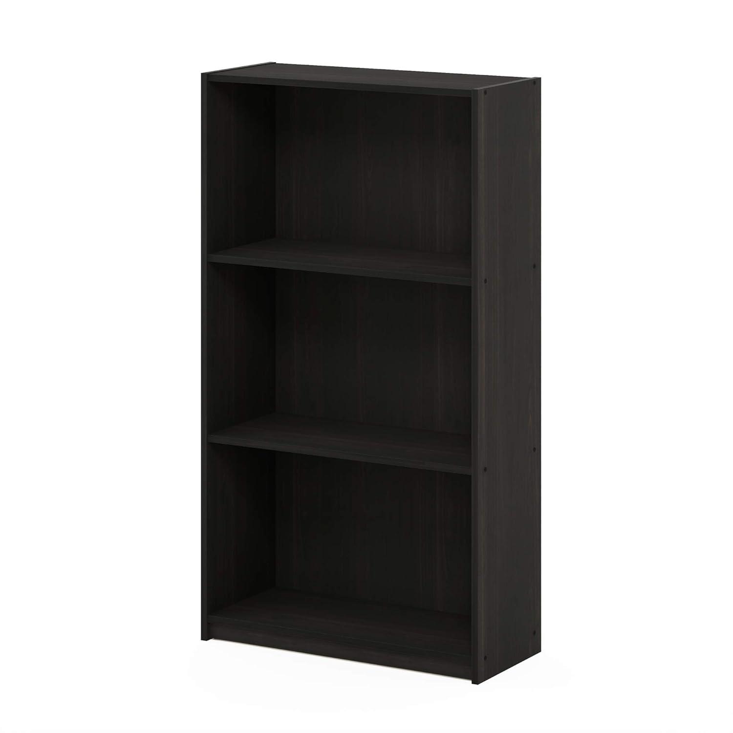 Furinno Easy Assembly 3 Cube Decorative Bookshelf Storage Display Cabinet 3-Tier Multi-functional Open Shelf,Espresso