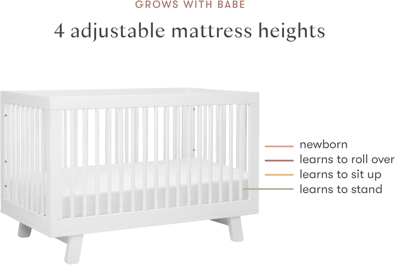 Babyletto Hudson 3-in-1 Convertible Crib with Toddler Rail