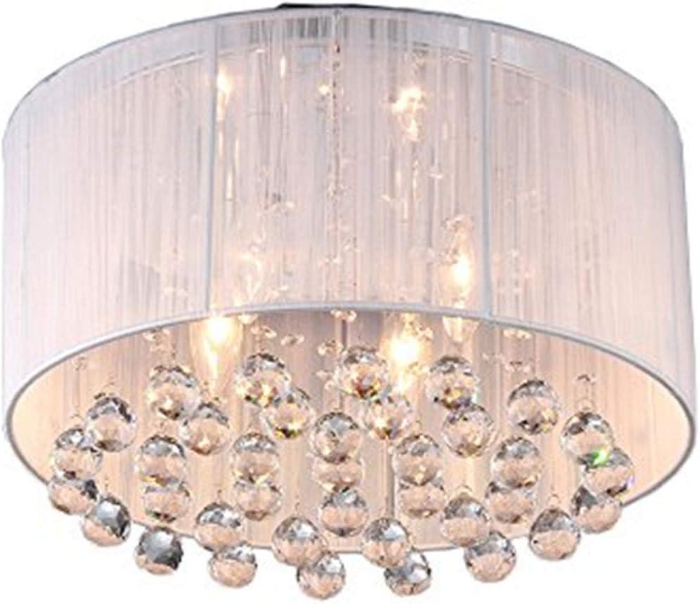 Elegant Chrome Drum Chandelier with Sparkling Crystals