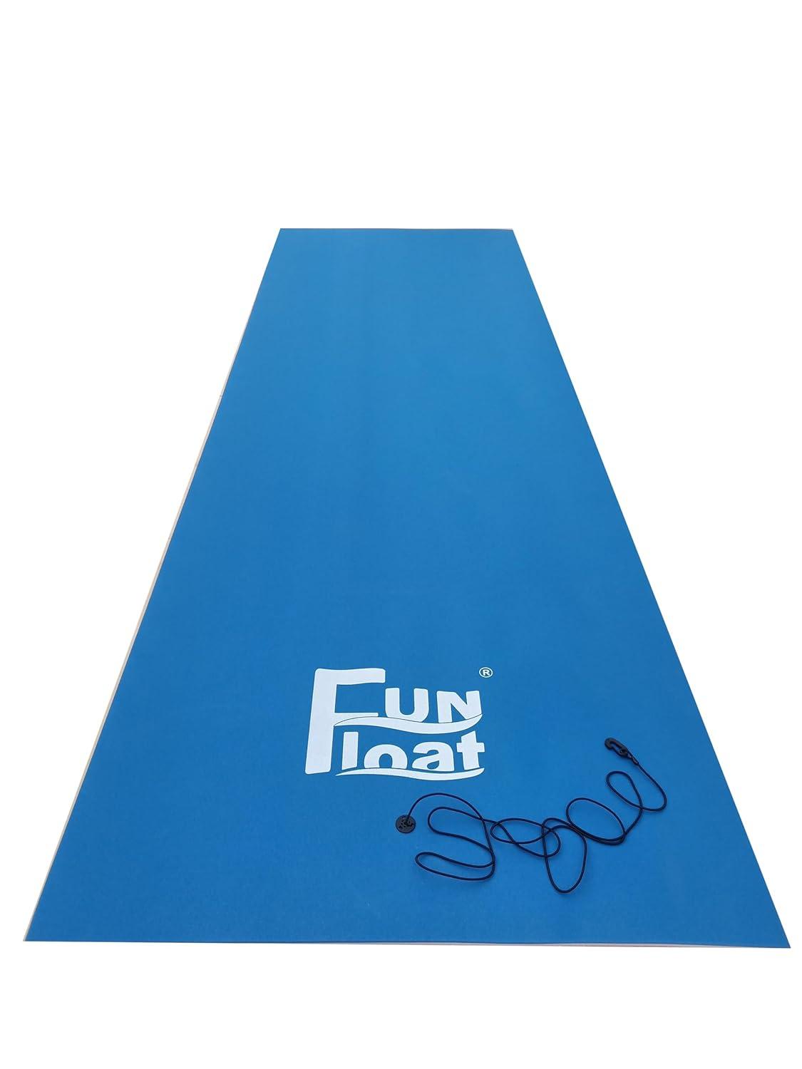 Floating Water Mat, 3-Layer and 1.38 inch Thick, 18'*6'/9'*6', Swimming Island,Aqua Pad,Used in Lake,Pool,on Beach, Vacation,Water Activities,Sports,Recreations,Parties,with Mooring Device