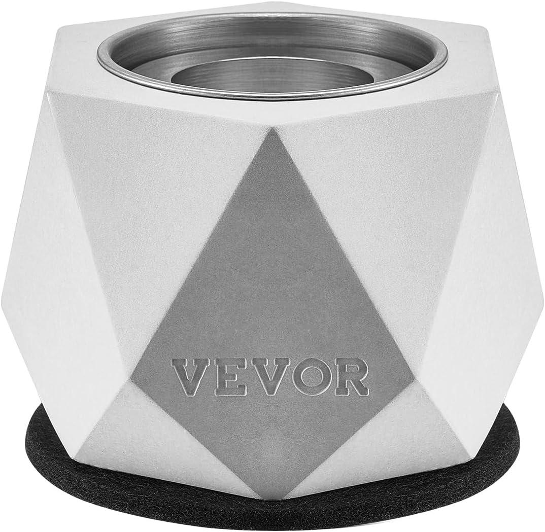 VEVOR Tabletop Fire Pit Bowl, Concrete Tabletop Fireplace Indoor Outdoor Decor, Portable Rubbing Alcohol Burner Smores Maker, Mini Fire Pit for Patio Balcony with Extinguisher Light Gray