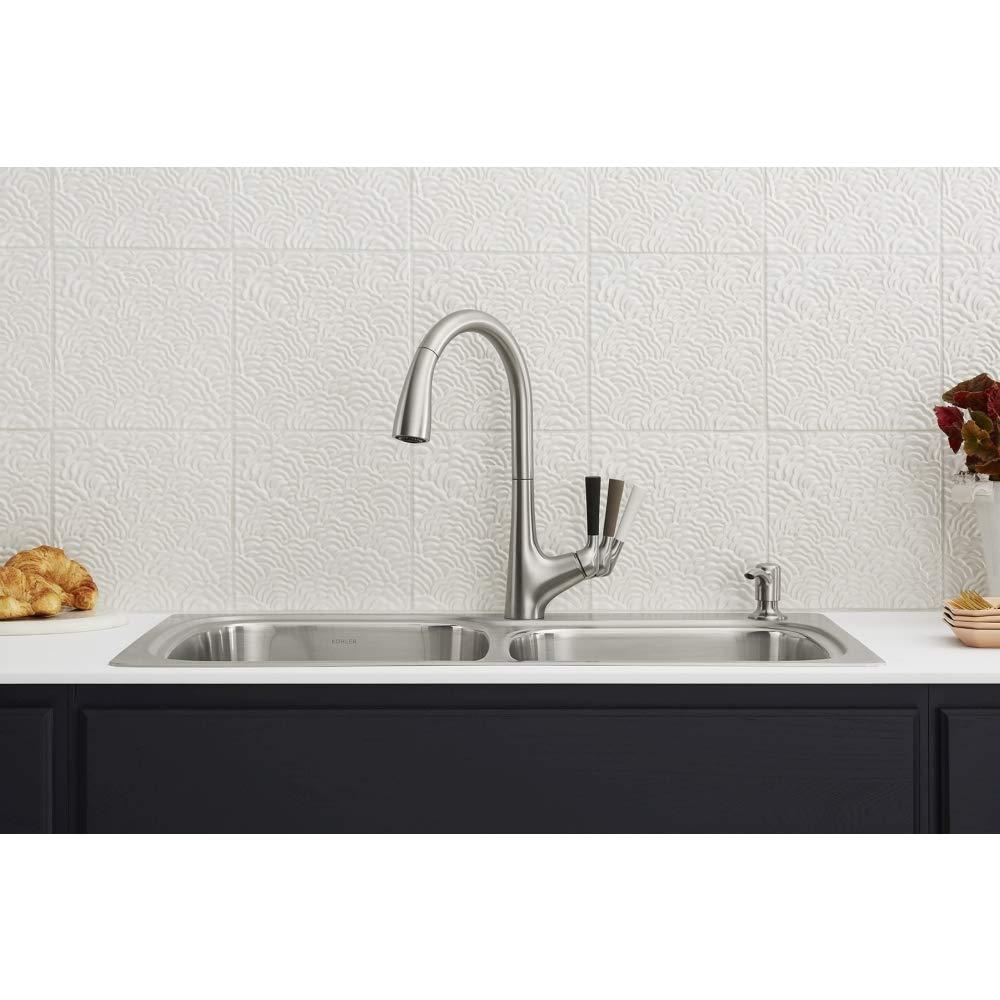 Kohler K-R75791-2PC-NA All-In- One-Kit Kitchen Sink, Brushed Stainless