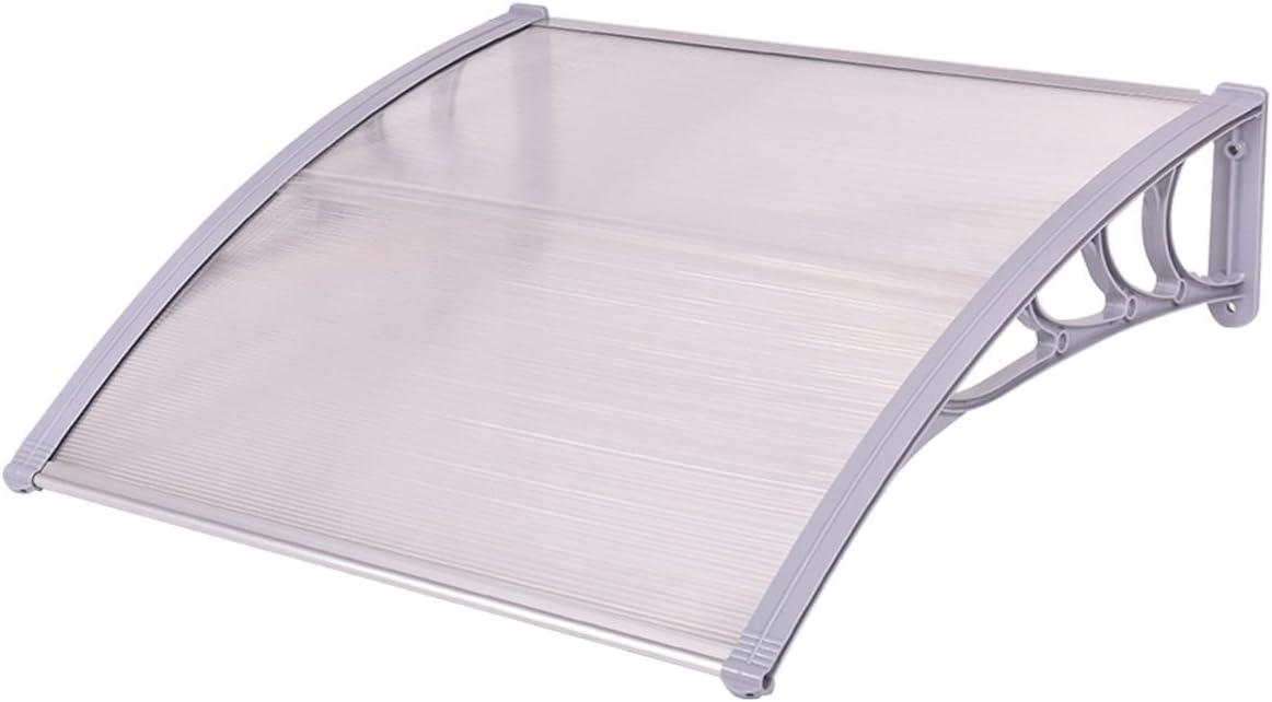 40" x 40" Door Window Awning Exterior, Polycarbonate Cover Entry Door Outdoor Patio Awning Canopy, Front Door Overhang Awning for Sun Shutter, UV, Rain and Snow Protection, Hollow Sheet (Clear Board)