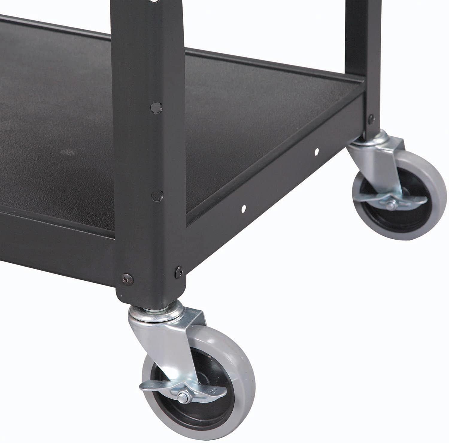 Steel Audio Visual & Instrument Cart - Black