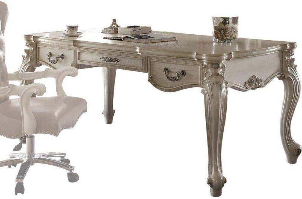 Acme Versailles Executive Desk, Bone White
