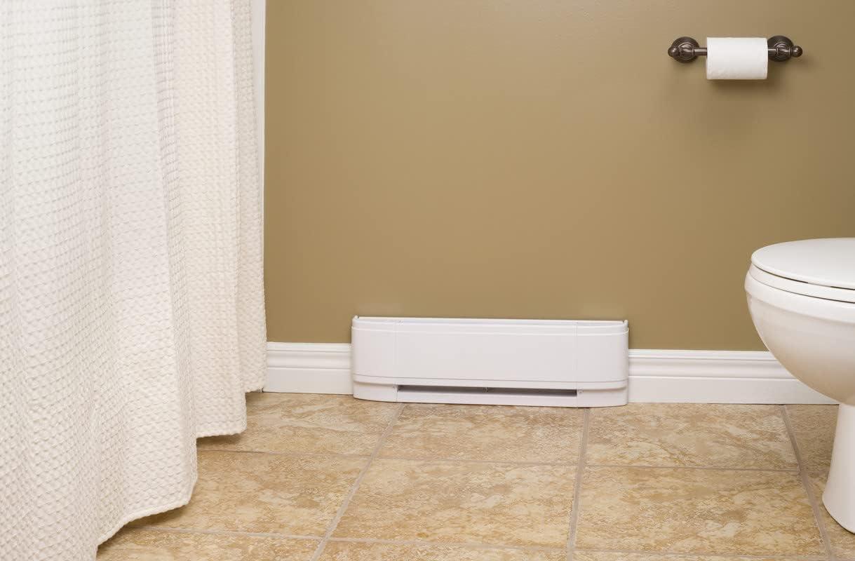 White 30" Electric Convection Baseboard Heater with Automatic Shut-off