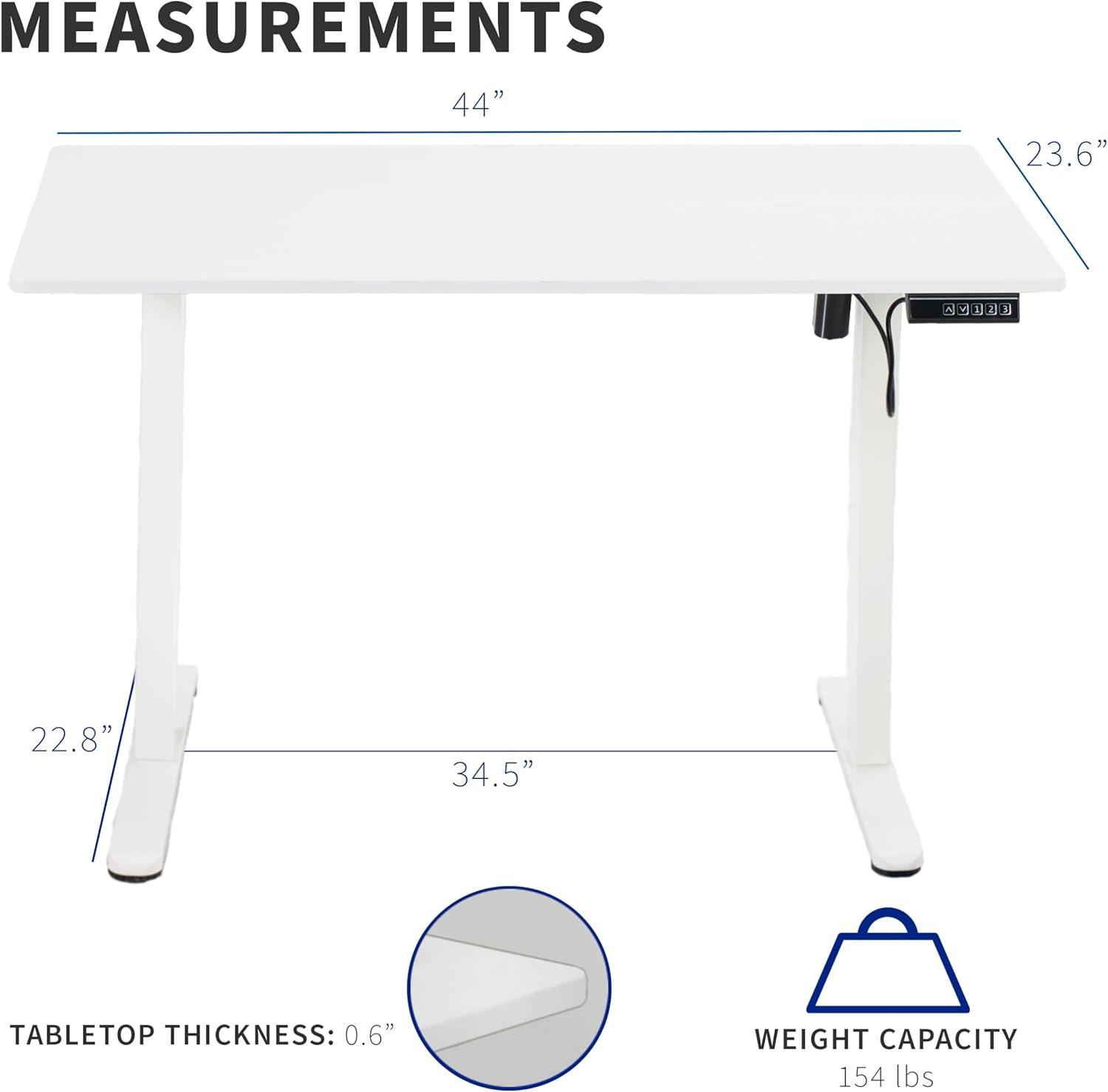 VIVO Electric 44"x 24" Sit Stand Desk, Height Adjustable Workstation (E144B series)