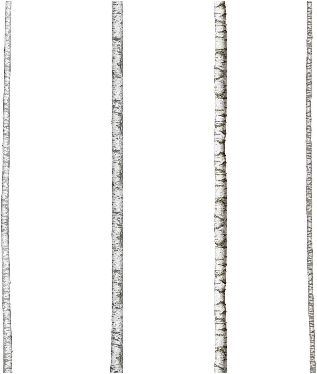 15" x 86" Realistic Birch Trees Peel and Stick Giant Wall Decal - RoomMates: Vinyl, Modern Decor, Peelable