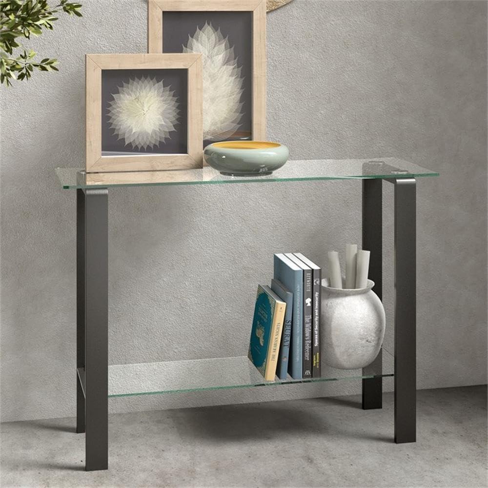 Gunmetal Gray Console Table - Henn&Hart